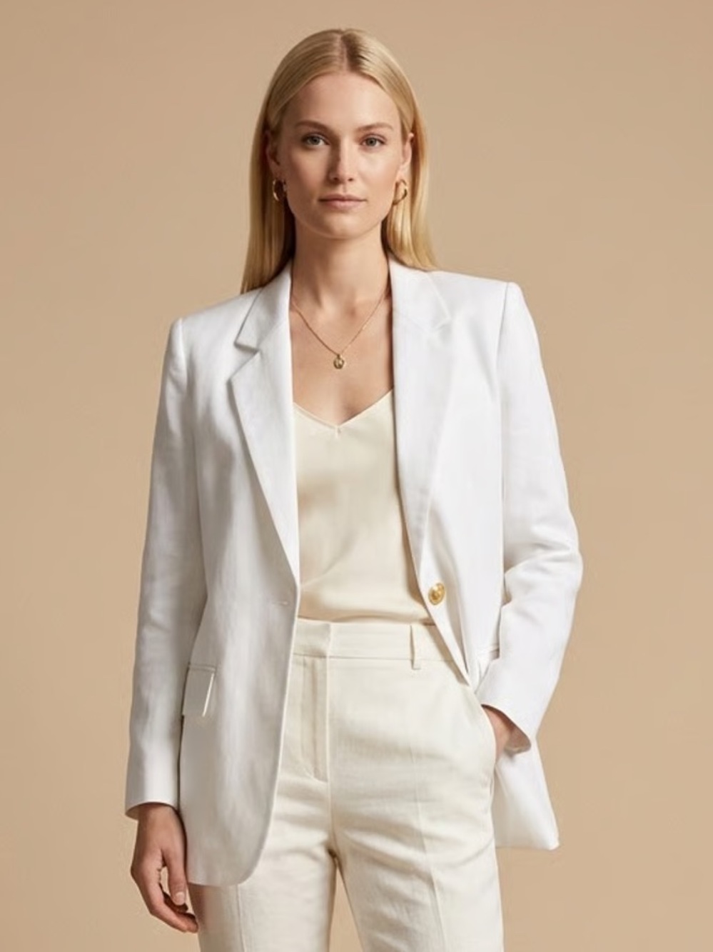 OLEG CASSINI | White Blazer Jacket Sz 4P